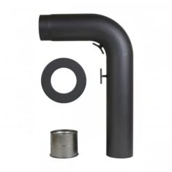 Rauchrohrset 90° Gezogener Bogen 150mm Ø Wandrosette Mauermuffe -Heizungsanlagen 13 V3S G B1 1280x1280