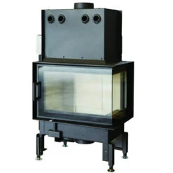Eck-Kamineinsatz 63x40x42K Rechts Verglast 8kW DIBT