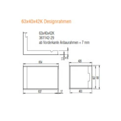 Eck-Kamineinsatz 63x40x42K Rechts Verglast 8kW DIBT -Heizungsanlagen 63x40x42K designrahmen 1280x1280