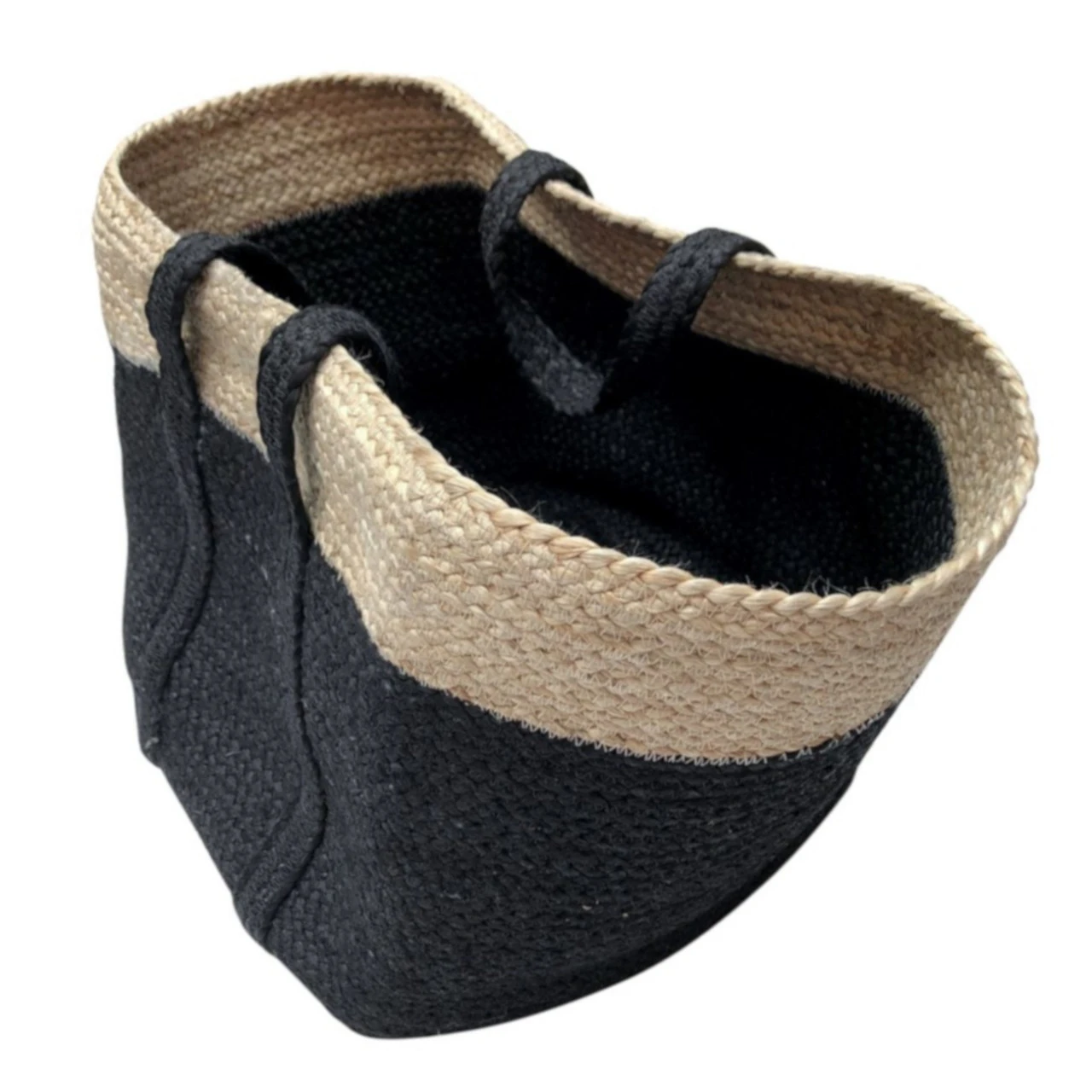 Termatech 3 Verschiedene Holzkörbe Aus Jute Schwarz/Beige 3 Termatech 3 Verschiedene Holzkörbe Aus Jute Schwarz/Beige