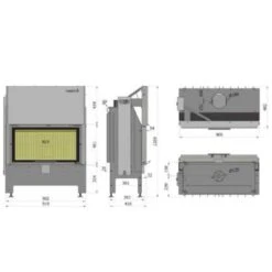 Heatro 81H Kamineinsatz Mit Hebetür 12kW 15 Heatro 81H Kamineinsatz Mit Hebetür 12kW -Heizungsanlagen Hajduk Heatro 81H Kamineinsatz Masszeichnung 1280x1280