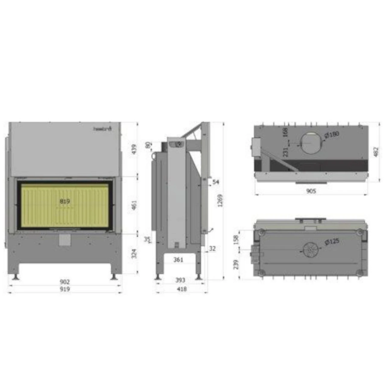 Heatro 81H Kamineinsatz Mit Hebetür 12kW 7 Heatro 81H Kamineinsatz Mit Hebetür 12kW – Bild 5