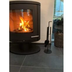 Termatech Kaminbesteck UU Round Schwarz - 4 Teilig -Heizungsanlagen Kaminbesteck UU Round 90 182 web3 1280x1280