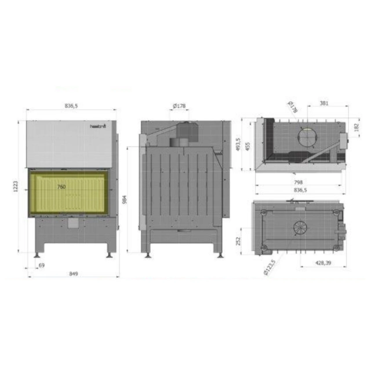 Heatro 69LH Eck-Kamineinsatz Mit Hebetür 11kW Linksverglast 5 Heatro 69LH Eck-Kamineinsatz Mit Hebetür 11kW Linksverglast – Bild 3