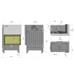 Heatro 69PH Black Eck-Kamineinsatz Mit Hebetür 11kW Rechtsverglast 10 Heatro 69PH Black Eck-Kamineinsatz Mit Hebetür 11kW Rechtsverglast -Heizungsanlagen Kamineinsatz Hajduk Heatro 69PH Masszeichnung 1280x1280
