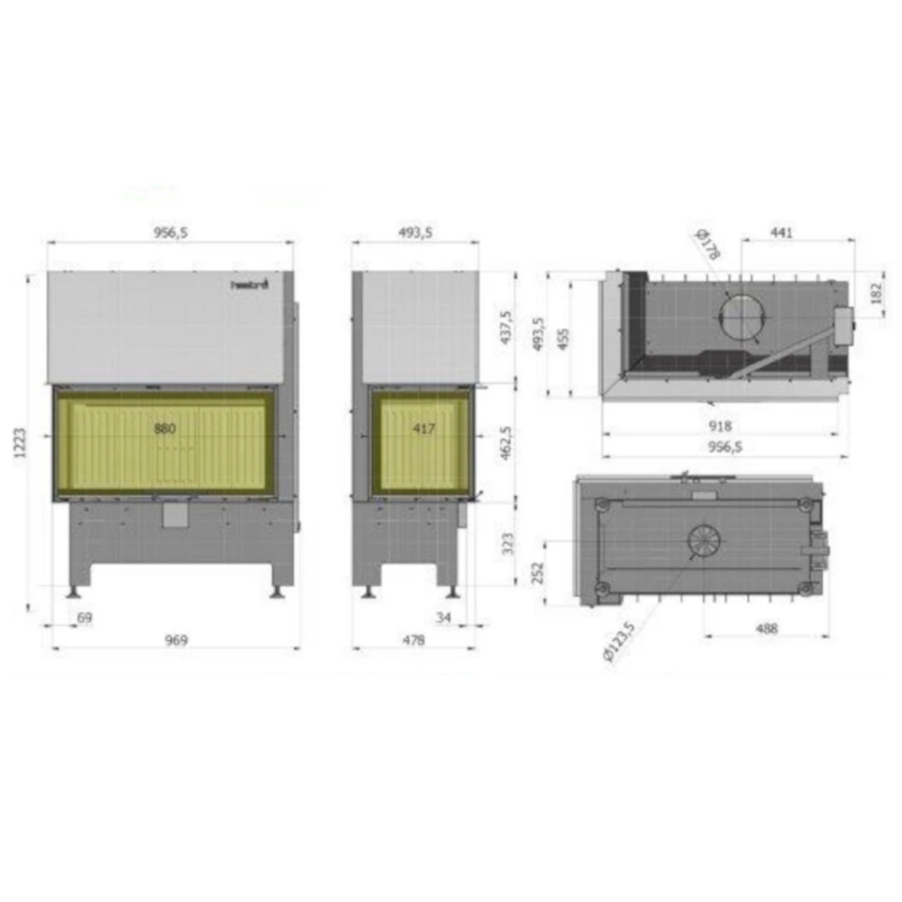 Heatro 81LH Black Eck-Kamineinsatz Mit Hebetür 12kW Linksverglast 5 Heatro 81LH Black Eck-Kamineinsatz Mit Hebetür 12kW Linksverglast – Bild 3