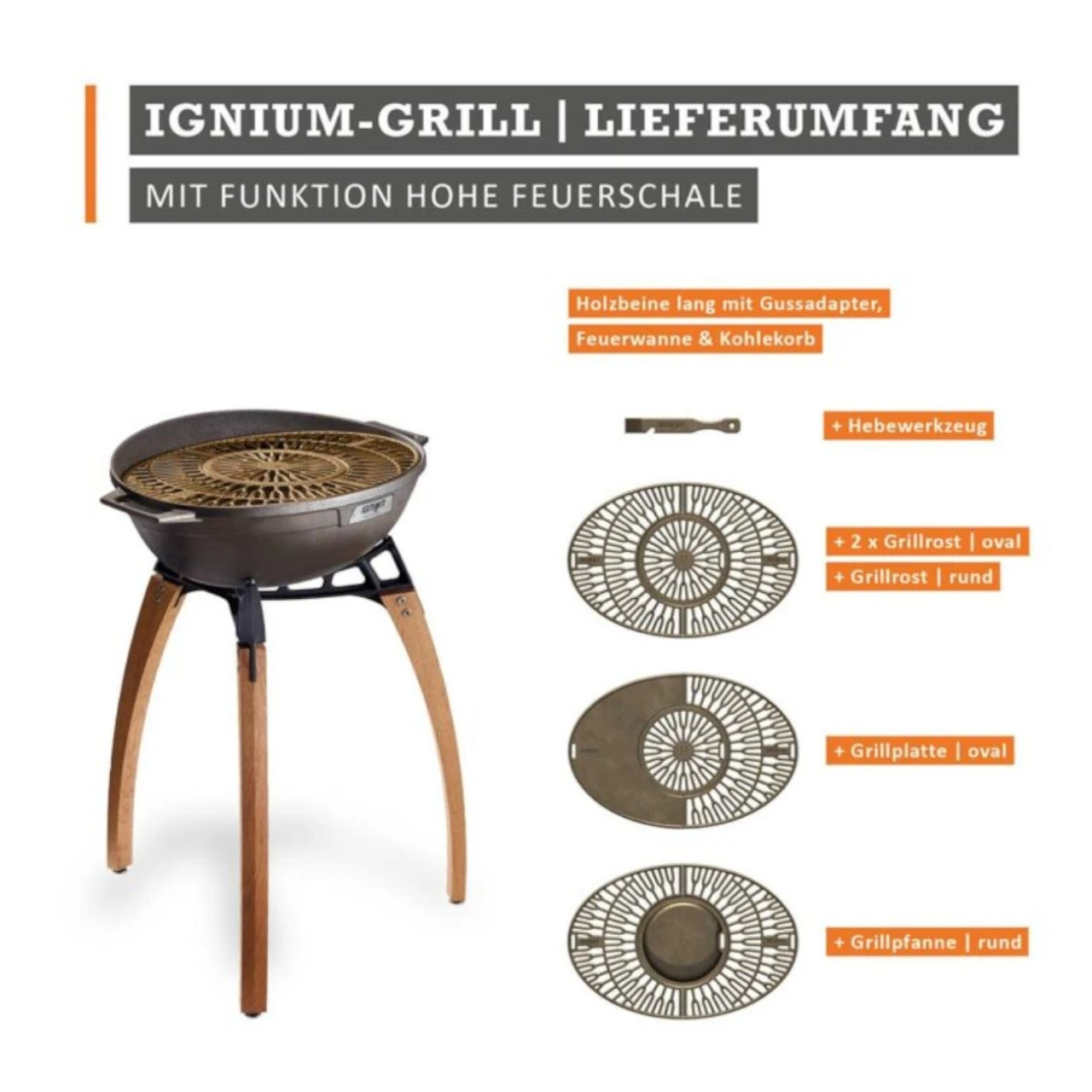 TARAN Feinschmecker Design Grill Und Feuerschale Aus Gusseisen 11 TARAN Feinschmecker Design Grill Und Feuerschale Aus Gusseisen – Bild 9