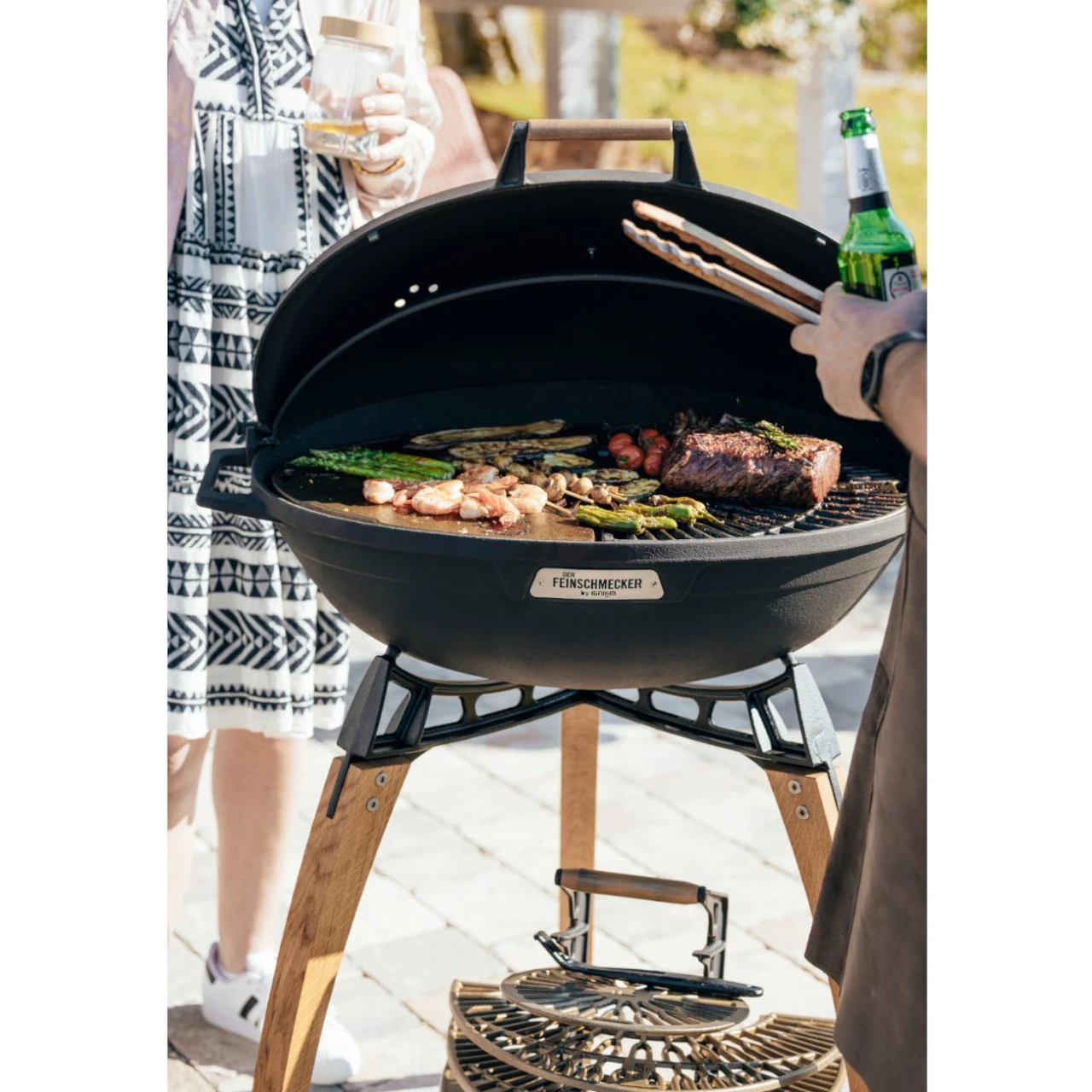 TARAN Feinschmecker Design Grill Und Feuerschale Aus Gusseisen 6 TARAN Feinschmecker Design Grill Und Feuerschale Aus Gusseisen – Bild 4