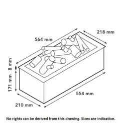 Einbaukasten Cassette 600 Opti-Myst Wasserdampf Kamin -Heizungsanlagen Xaralyn Cassette 600 drawing 1280x1280 1