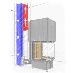 CB Schornstein Anschlussstutzen – Für Separaten Schacht Eckig Auf Rund -Heizungsanlagen afrsvsss150vz schema 1280x1280