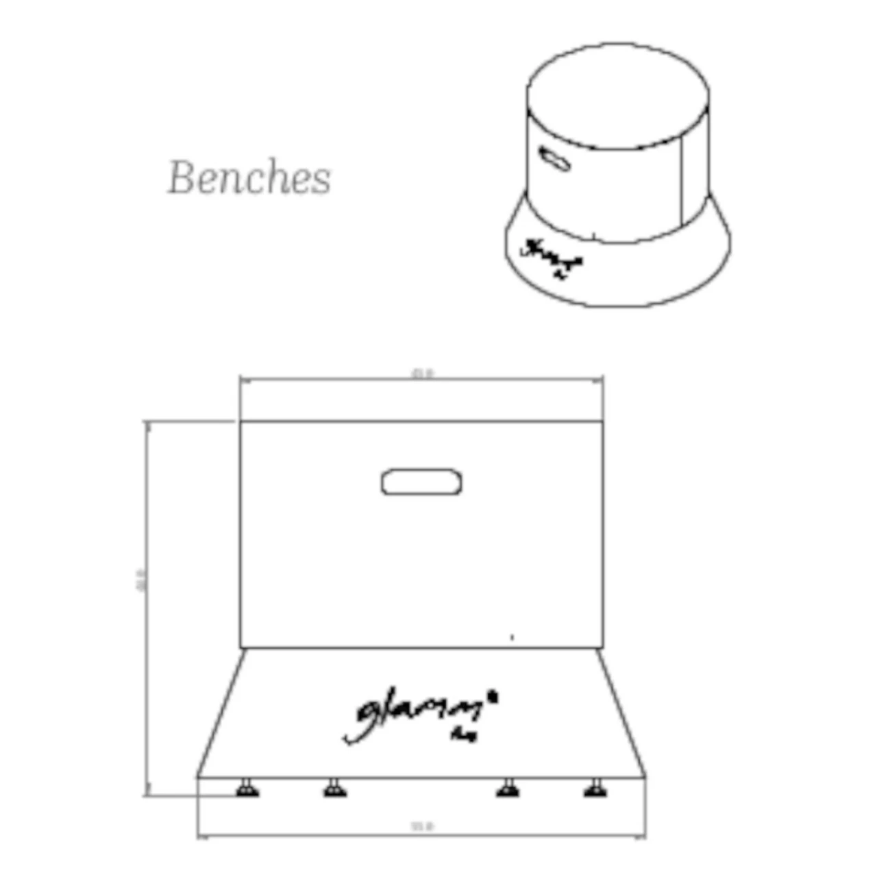 Alba Sitzbank / Sitzhocker 5 Alba Sitzbank / Sitzhocker – Bild 3