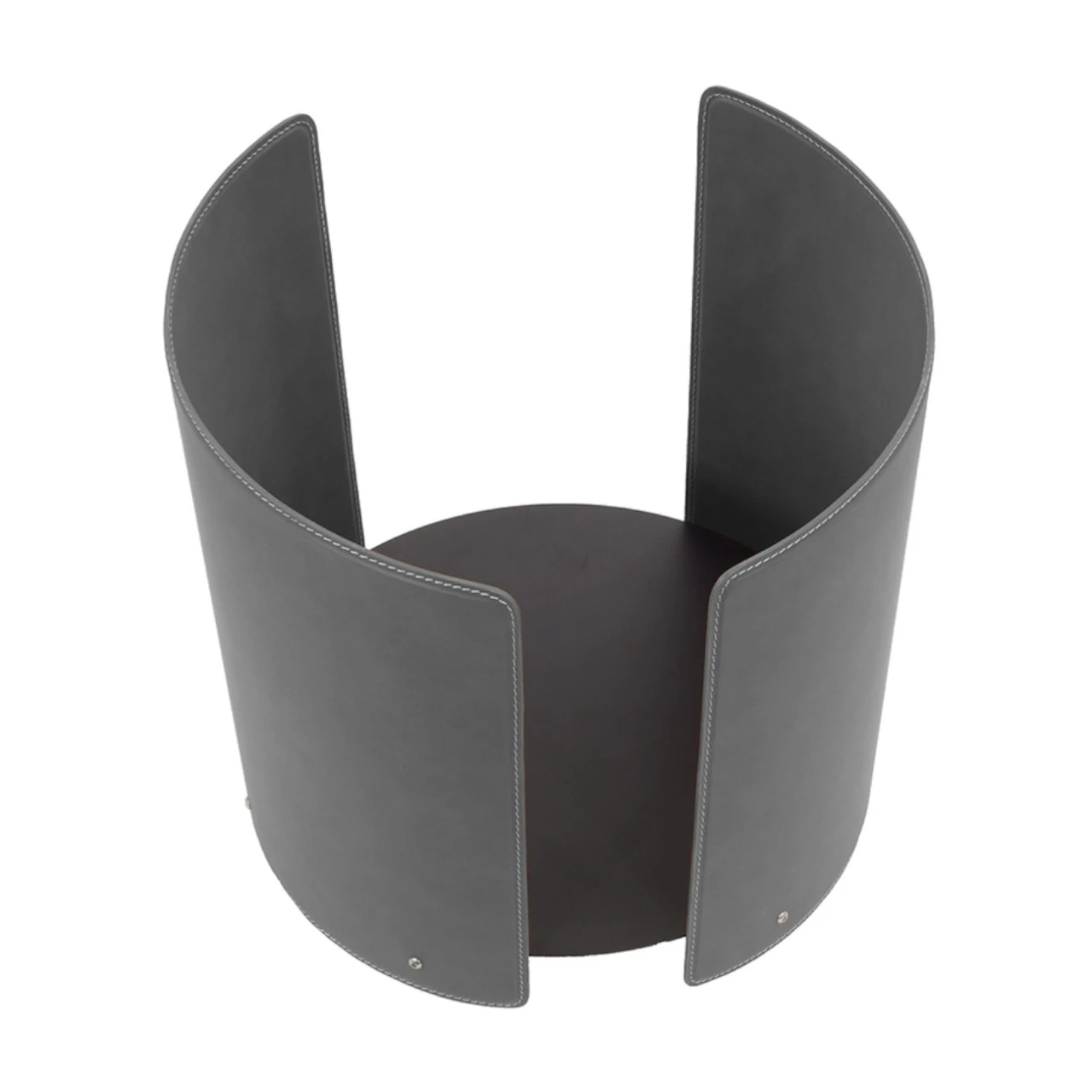 Aleya Designer Holzkorb Anthrazit Aus Stahl Und Leder Mit Rollen 5 Aleya Designer Holzkorb Anthrazit Aus Stahl Und Leder Mit Rollen – Bild 3