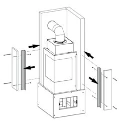 Aracar Compact Mit Kaminbauplatten 5kW Türanschlag Links DIBT -Heizungsanlagen aracar kaminofen baukasten prinzip 1280x1280