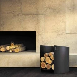 Arcad Designer Kaminbesteckset Und Holzkorb Schwarz -Heizungsanlagen arena designer holzkorb schwarz web3 1280x1280