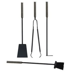 Arcad Designer Kaminbesteckset Und Holzkorb Schwarz -Heizungsanlagen ares kaminbesteck web1 1280x1280