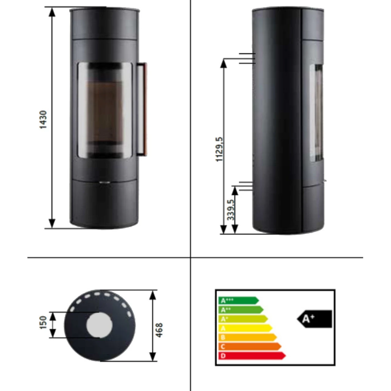 Aria Kaminofen 6kW Drehbar 360° 9 Aria Kaminofen 6kW Drehbar 360° – Bild 8