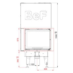 Therm V7CP Eck-Kamineinsatz Rechts Hebetür 7kW 18 Therm V7CP Eck-Kamineinsatz Rechts Hebetür 7kW -Heizungsanlagen bef therm v7cp masse1 1280x1280