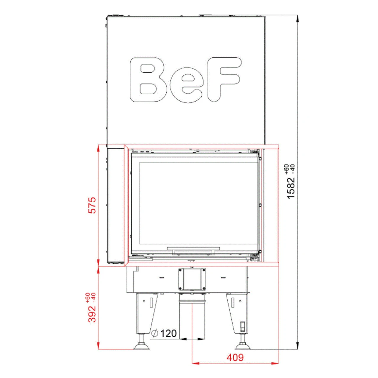 Therm V7CP Eck-Kamineinsatz Rechts Hebetür 7kW 6 Therm V7CP Eck-Kamineinsatz Rechts Hebetür 7kW – Bild 4