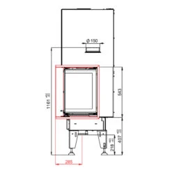 Therm V7CP Eck-Kamineinsatz Rechts Hebetür 7kW 19 Therm V7CP Eck-Kamineinsatz Rechts Hebetür 7kW -Heizungsanlagen bef therm v7cp masse2 1280x1280