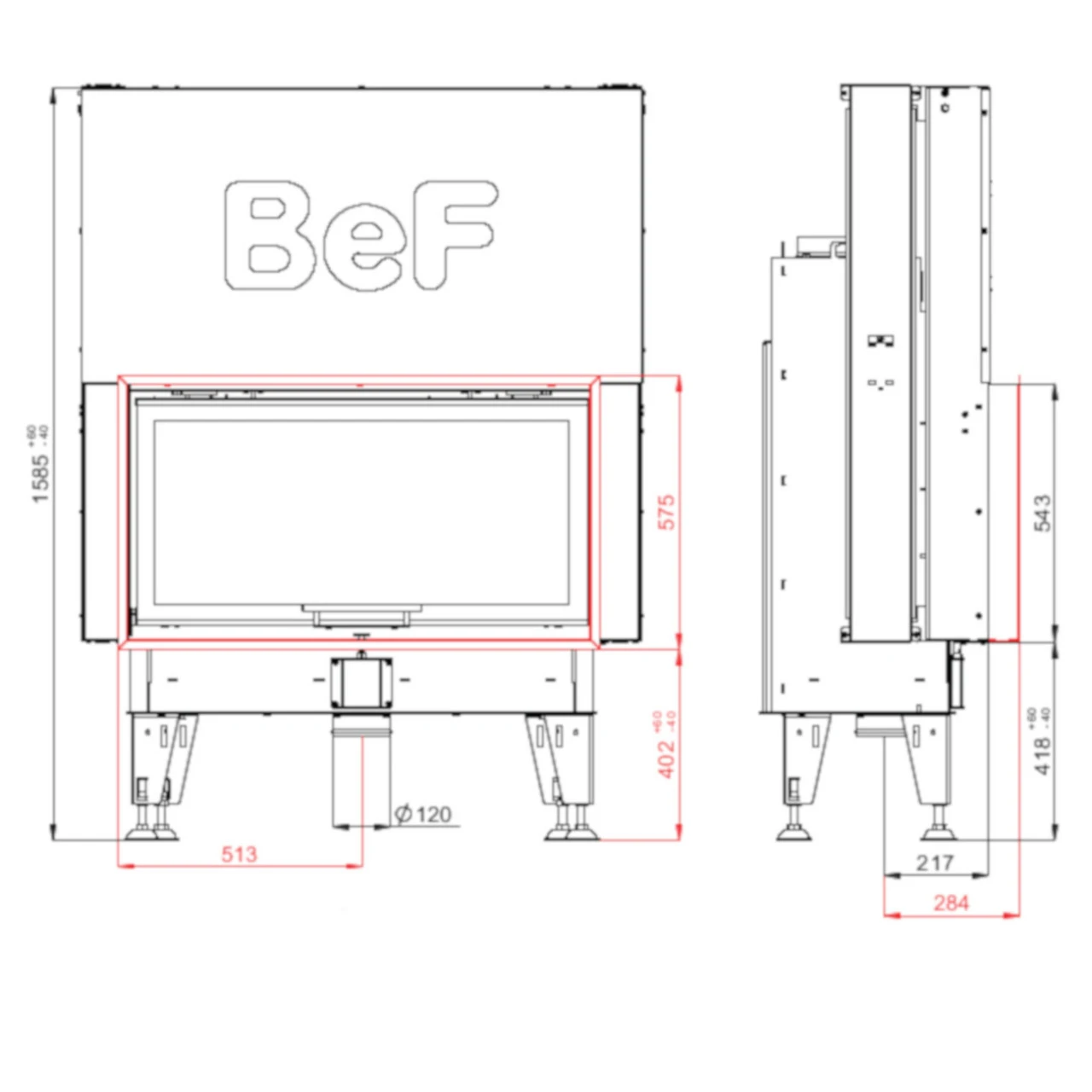Therm V10 Panorama Kamineinsatz Hebetür 13kW 5 Therm V10 Panorama Kamineinsatz Hebetür 13kW – Bild 3