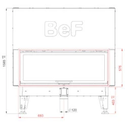 Therm V10C 3 Seitiger Panorama Kamineinsatz 13kW -Heizungsanlagen bef thermv10c masse1 1280x1280