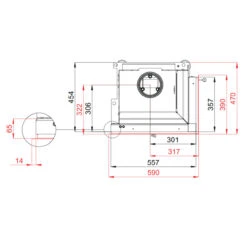Therm 6CP Eckkamineinsatz Rechtsverglast 6kW -Heizungsanlagen bef therm 6 cp masse2 1280x1280