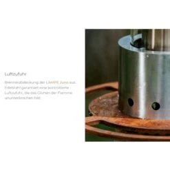 Juno Bio-Ethanol Lampe Cortenstahl -Heizungsanlagen bioethanol lampe kamin juno detail1 1280x1280