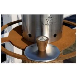 Juno Bio-Ethanol Lampe Cortenstahl -Heizungsanlagen bioethanol lampe kamin juno detail2 1280x1280