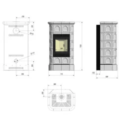 Blanka 8 Kaminbausatz Schwarze Kacheln 8kW 11 Blanka 8 Kaminbausatz Schwarze Kacheln 8kW -Heizungsanlagen blanka8 black tile masse 1280x1280