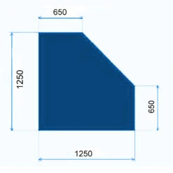 Glasbodenplatte Fünfeck Mit 1250x1250 Mm -Heizungsanlagen bodenplatte fuenfeck glas 1280x1280