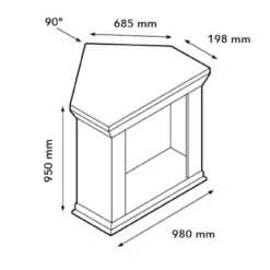 Cadiz Corner Levico LED Kamin Naturstein Weiß -Heizungsanlagen cadiz corner levico led kamin elektrischer kamin masse 1280x1280