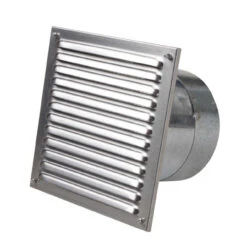CB-Tec Außenluftgitter Mit Stutzen 23x23cm- Verschiedene Farben/Größen