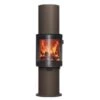 Kaminofen Faro 6KW 180° Panorama Sichtscheibe Mocca -Heizungsanlagen cera design kaminofen faro mocca web1 1280x1280