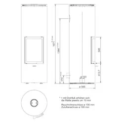Rondotherm Titan Speicherkaminofen 7KW Grau -Heizungsanlagen cera rondotherm XL kaminofen masse 1280x1280