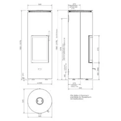 Rondotherm Speicher Kaminofen 7KW Schwarz -Heizungsanlagen cera rondotherm kaminofen masse 1280x1280