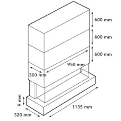 Disegno 3D XL 90 LED Elektrischer Wandkamin Weiß -Heizungsanlagen disegno 3d xl wandkamin elektrischer kamin masse 1280x1280 1