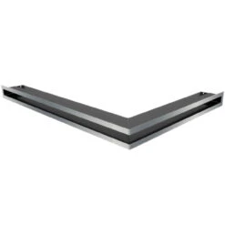 Eckluftleiste LUFT Links 77x55 Cm Geschliffenem Stahl
