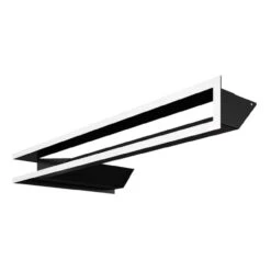 Eckluftleiste LUFT Rechts 40x80 Cm Geschliffener Stahl