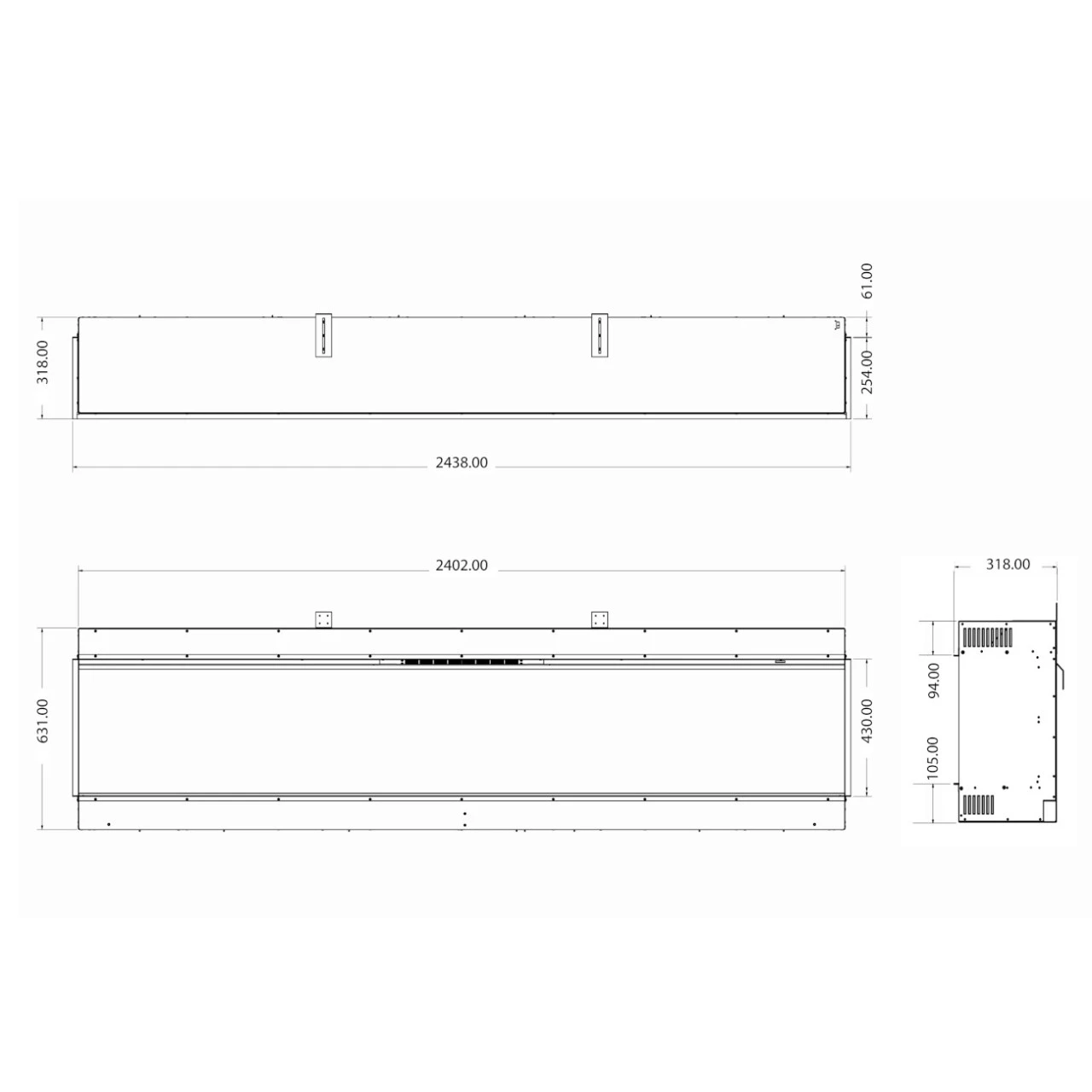 Elektrokamin Club 240E 4in1 Einbaukassette Mit Wärmeleistung 10 Elektrokamin Club 240E 4in1 Einbaukassette Mit Wärmeleistung – Bild 8