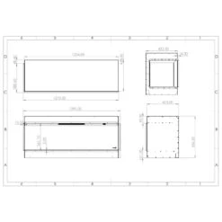 Elektrokamin Ambiance 125E 4in1 Einbaukassette Mit Wärmeleistung -Heizungsanlagen element4 ambiance125e elektrokamin masse2 1280x1280