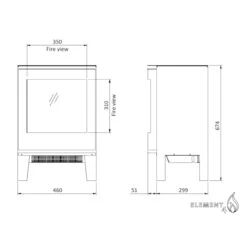 Elektrokamin Elite Junior LED Kaminofen Mit Wärmeleistung -Heizungsanlagen elite junior elektrokamin LED kamin kaminofen element4 masse1 1280x1280