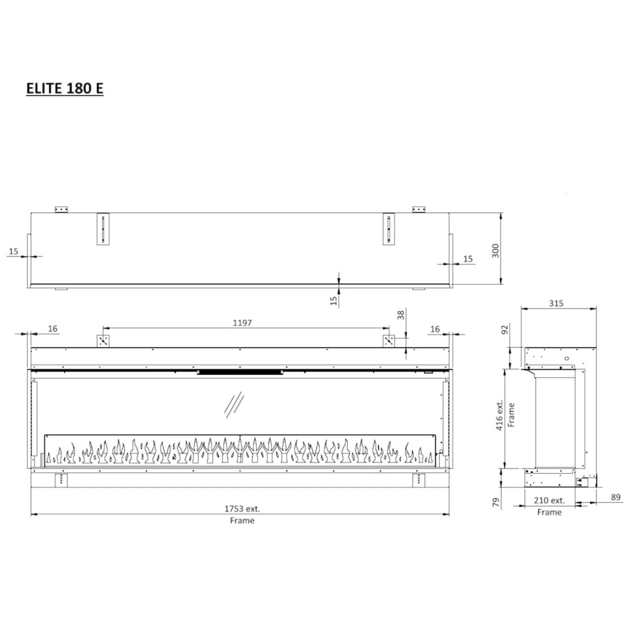 Elektrokamin Elite 180E 4in1 Einbaukassette Mit Wärmeleistung 10 Elektrokamin Elite 180E 4in1 Einbaukassette Mit Wärmeleistung – Bild 8