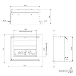 Elektrokamin Elite 60IE Einbaukassette Mit Wärmeleistung 19 Elektrokamin Elite 60IE Einbaukassette Mit Wärmeleistung -Heizungsanlagen elite60ie elektrokamin LED kamin kaminkassette element4 masse 1280x1280