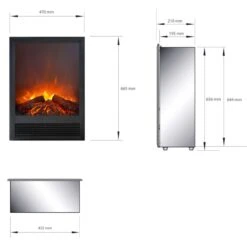 Elski LED Kamineinsatz Einbaukamin -Heizungsanlagen elski led kamin elektrischer einbaukamin web9 1280x1280