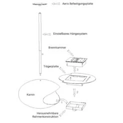Cocoon Fires AERIS Ethanolkamin Deckenmontage Schwarz 33 Cocoon Fires AERIS Ethanolkamin Deckenmontage Schwarz -Heizungsanlagen ethanolkamin aeris montage 1280x1280