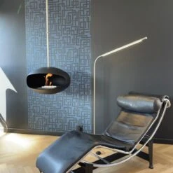 Cocoon Fires AERIS Ethanolkamin Deckenmontage Schwarz/Edelstahl -Heizungsanlagen ethanolkamin aeris schwarz edelstahl web10 1280x1280