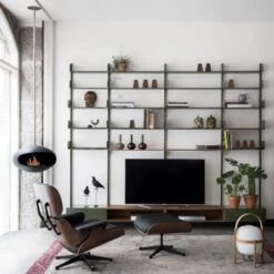 Cocoon Fires AERIS Ethanolkamin Deckenmontage Schwarz/Edelstahl -Heizungsanlagen ethanolkamin aeris schwarz edelstahl web9 1280x1280