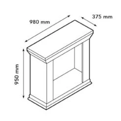 Cadiz Lucius LED Kamin Weiß -Heizungsanlagen ethanolkamin cadiz masse 1280x1280 2
