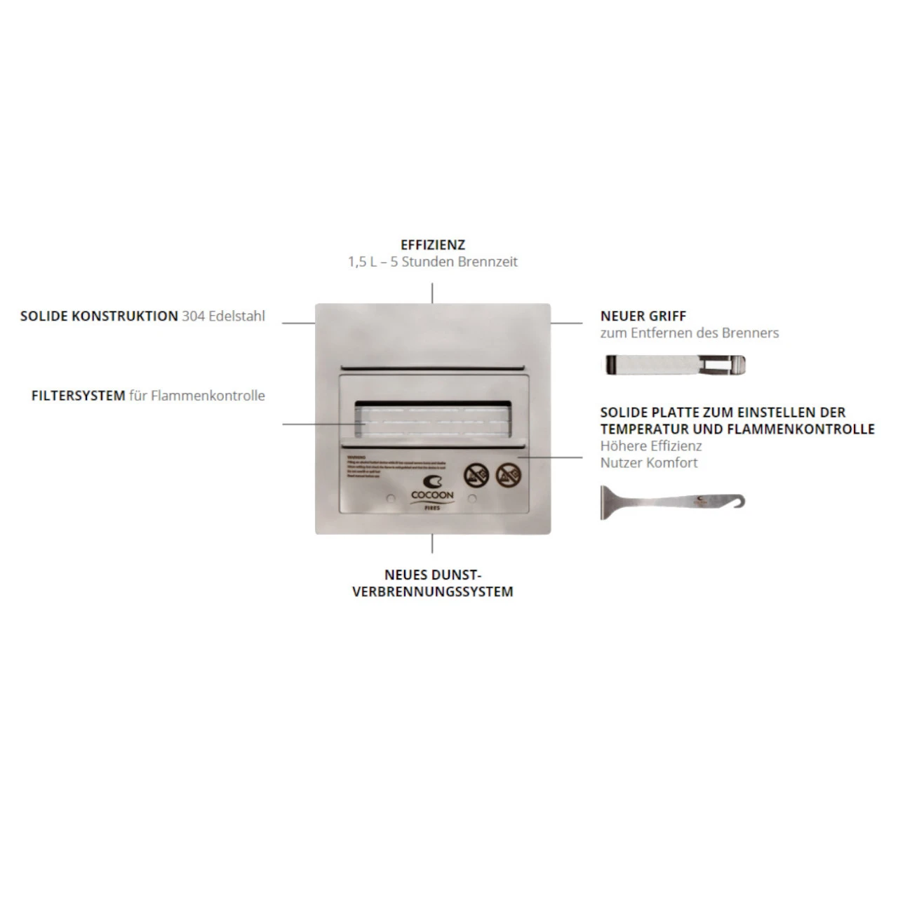 Cocoon Fires AERIS Ethanolkamin Deckenmontage Schwarz 16 Cocoon Fires AERIS Ethanolkamin Deckenmontage Schwarz – Bild 14