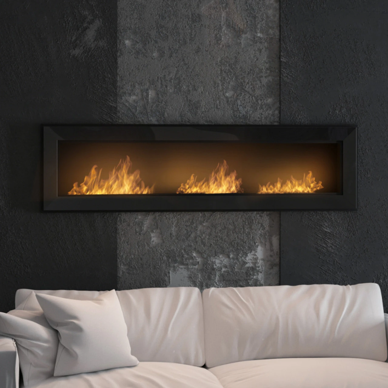 FRAME 1800 Ethanolkamin Einbaukassette Schwarz 5 FRAME 1800 Ethanolkamin Einbaukassette Schwarz – Bild 3